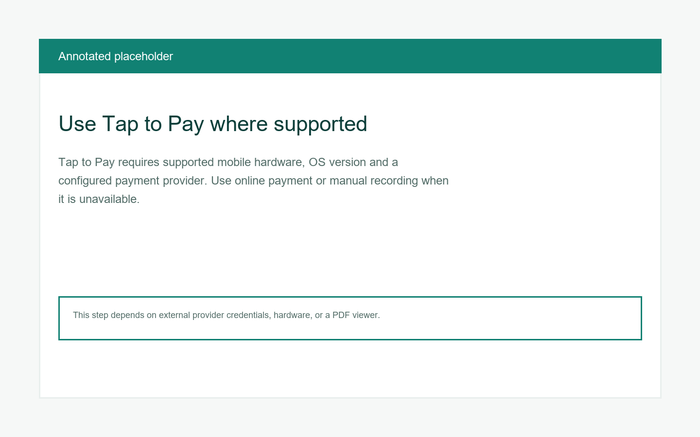 Take a payment - Use Tap to Pay where supported