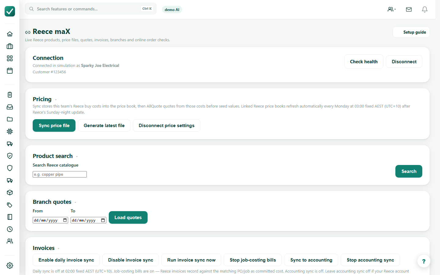 Order from a supplier - Review supplier connection