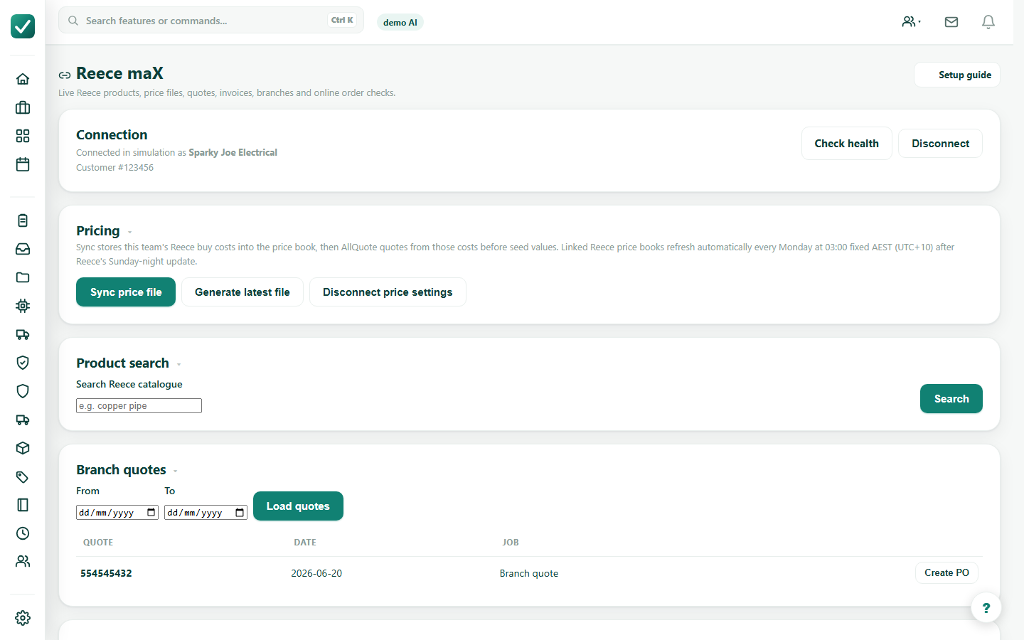 Order from a supplier - Load supplier quote or products